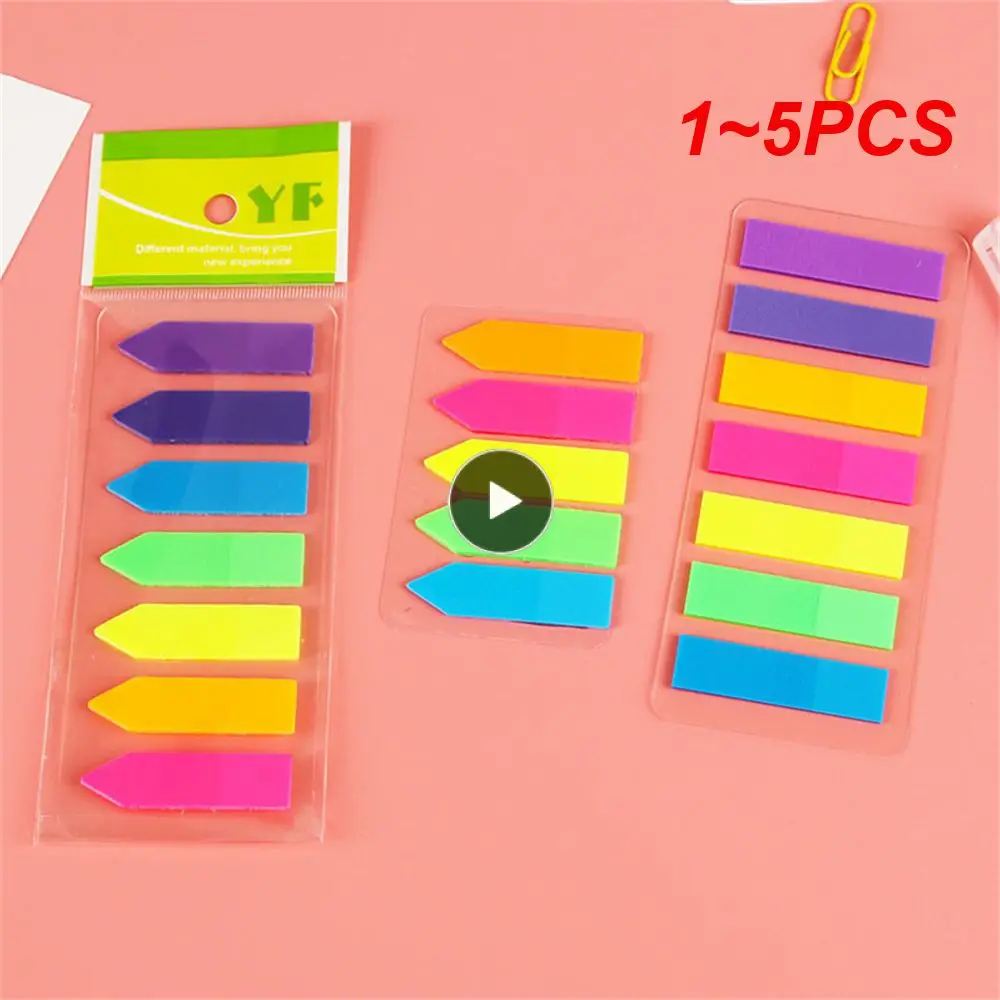 1~5PCS Notes Versatile And Versatile Stick Firmly Fluorescent Marker 18 Options Stickable Arrow Marker