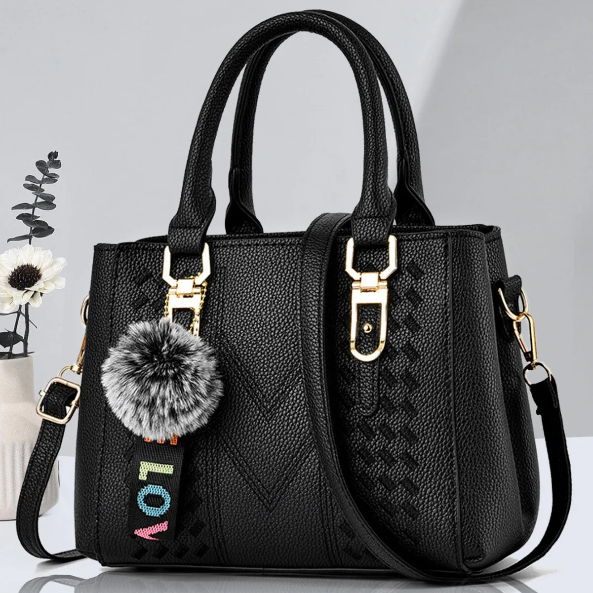 

Fashionable Large Capacity Embroidered Women's Crossbody Bag Daily Use Handbag