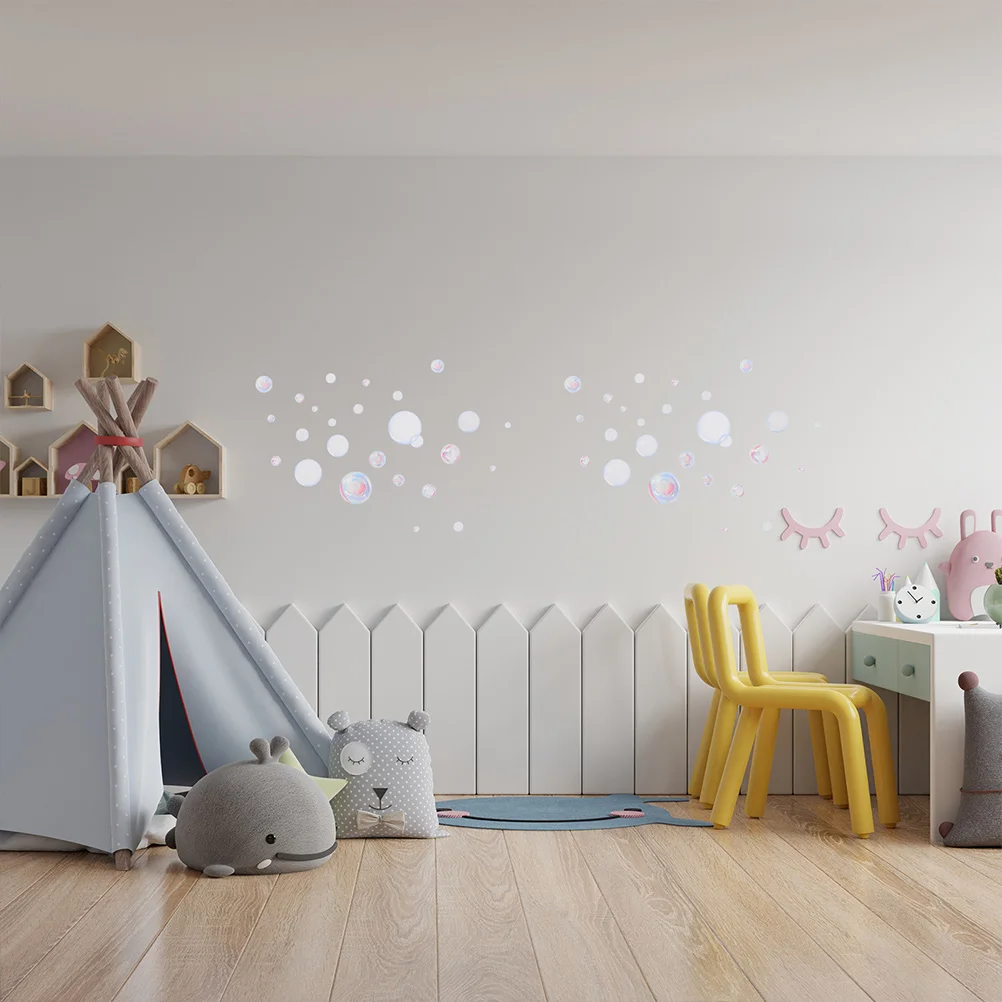 

4 Sheets Water Bubble Wall Decal Ocean Theme Home Bathroom Decor Stickers Kids Room Mermaid Party DIY Underwater