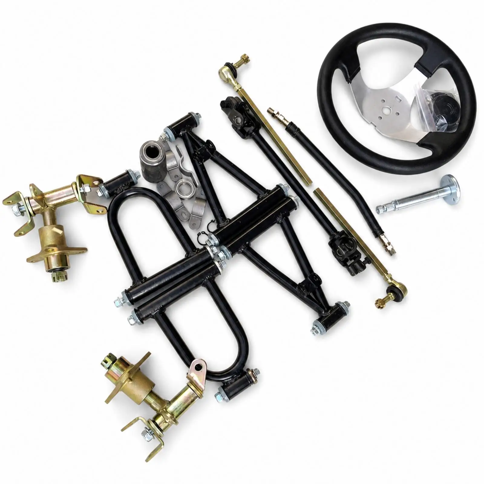 Off Road Atv Suspension System Steering Assembly for Sand Cart with Durable Plastic Bushings