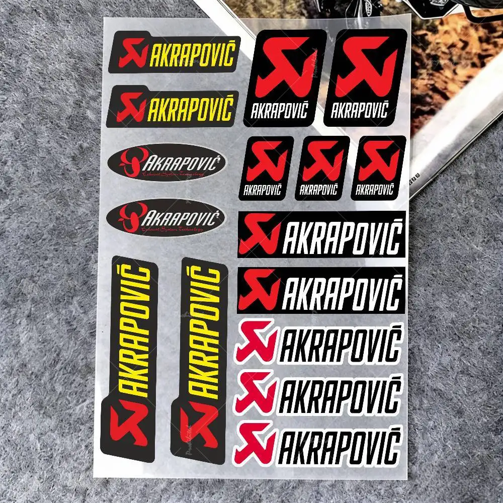 for AKRAPOVIC Stickers Moto Sticker Auto Body Bumper Windows Motorcycle Laptop Walls Vinyl Decal Car Tuning Accessories