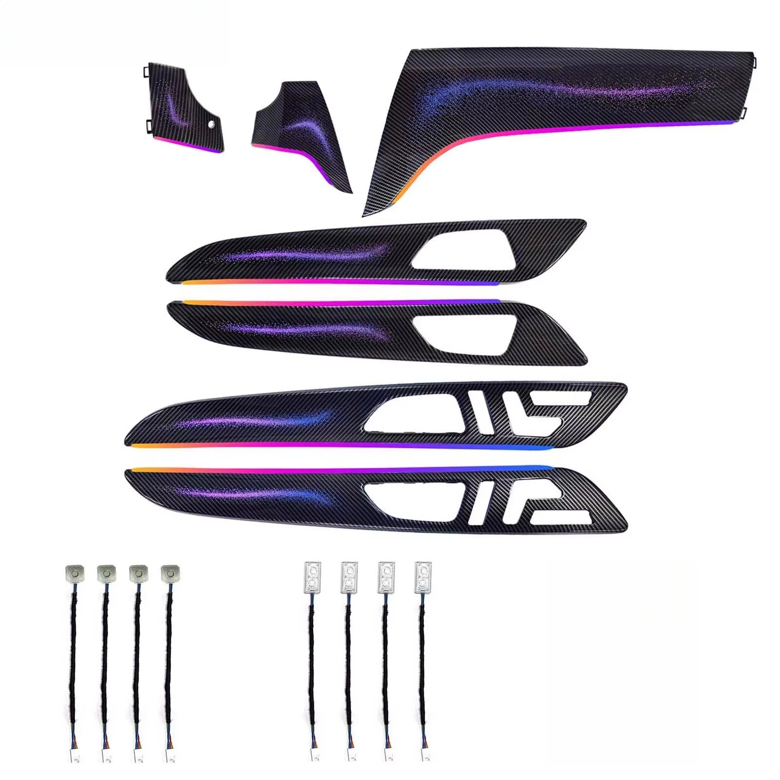 64 Colors Symphony Colorful W166 Interior Ambient Lighting Upgrade Kit for Mercedes-Benz ML/GL/GLE/GLS Light Trim