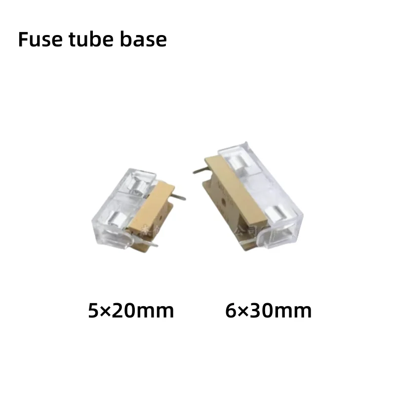

5×20/6×30mm Glass Fuse Holder with Transparent Cover Plug-in & Welding Base for Home Appliances/PCBs/Cars Plug and Play