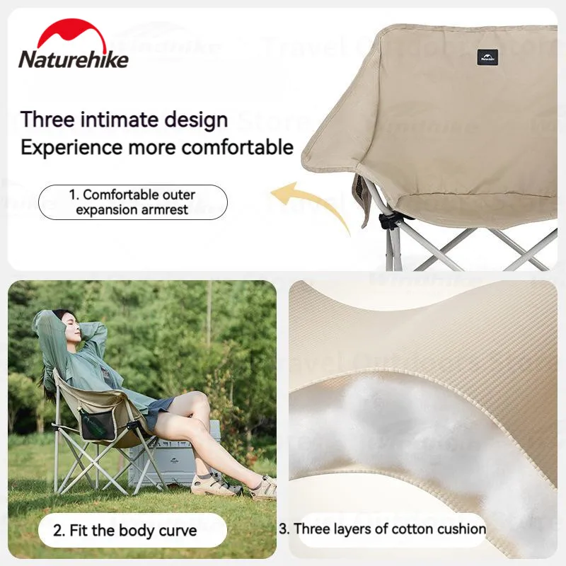 

Складное кресло Naturehike Ultralight X-образной формы, удобное кресло для кемпинга, рыбалки и путешествий с сумкой для хранения