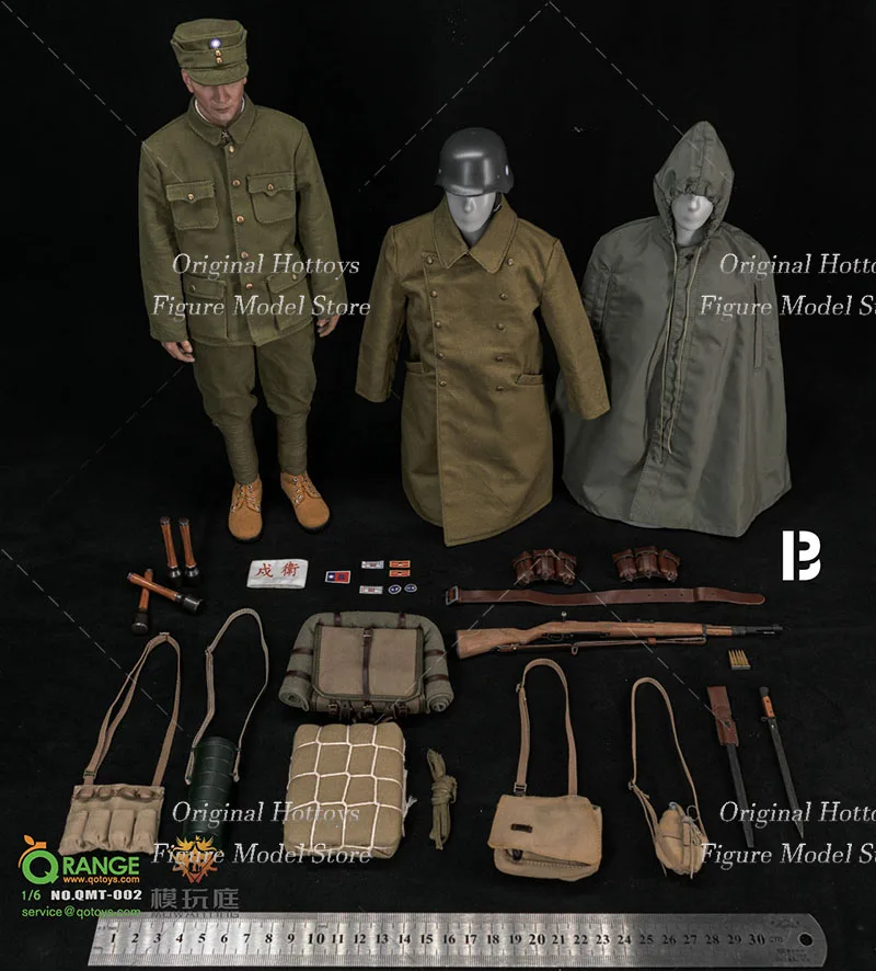 Qotoys-教育チームの服セット,1:6のスケール,男性の兵士,ひも,血液,紫の山,アクションフィギュアのモデル,QMT-002, 12インチ