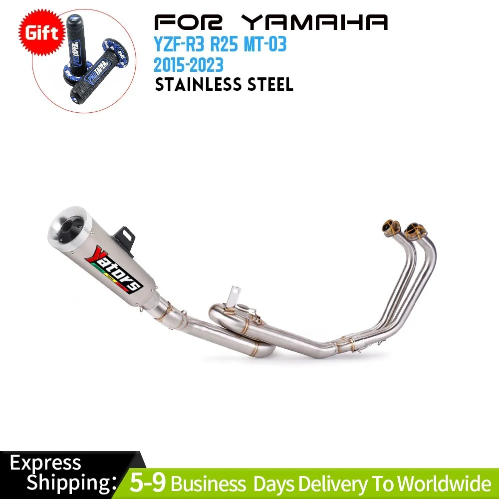 

For Yamaha YZF R3 MT-03 2015-24 Whole System Muffler Exhaust Front Pipe Slip On Exhaust Systems Exhausts Pipes