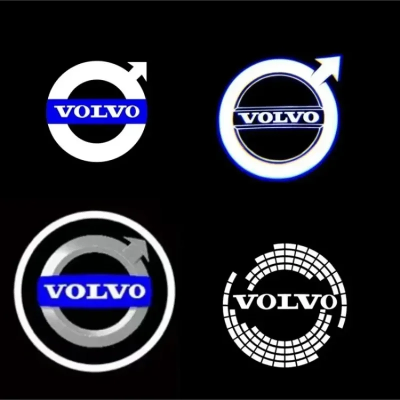 2Pcs Car LED Door Welcome Light For Volvo V40 V60 V90 XC40 XC60 XC90 S60 S90 Projector Logo Ghost Shadow Light Auto Accessories