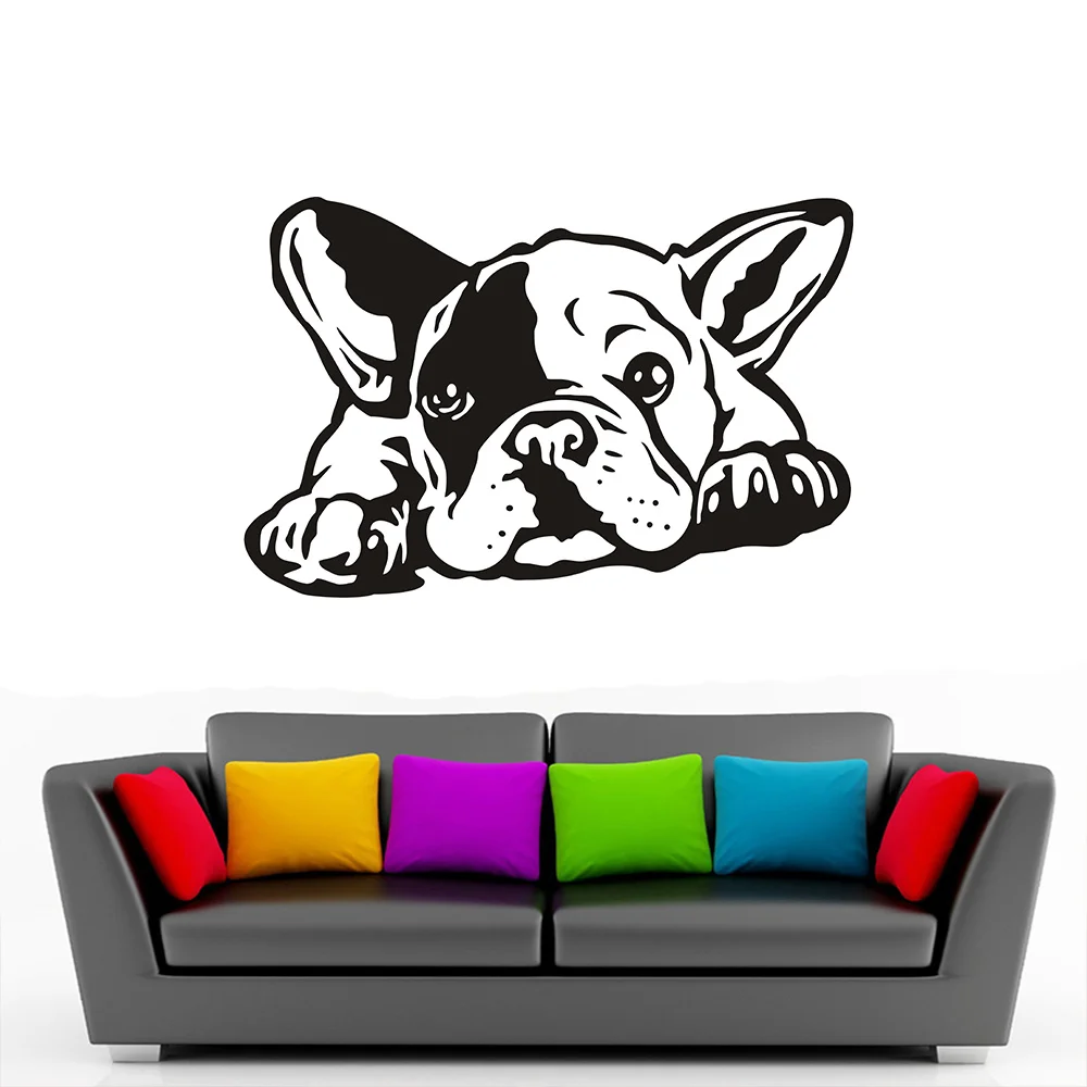 

French Bulldog Dog Wall Decals - 3D Vinyl Wall Sticker Home Decor French Interior Wall Art Mural Design Preferred