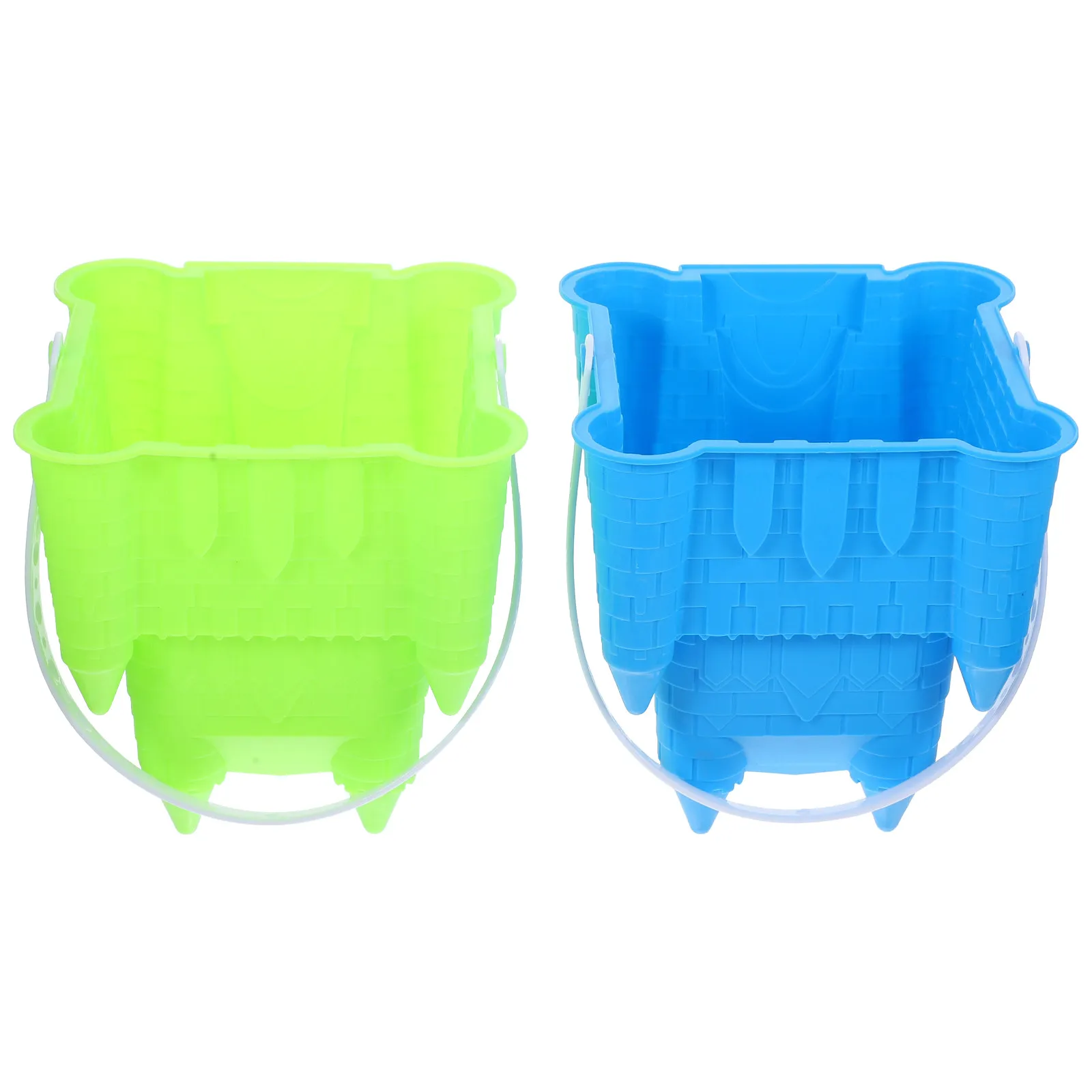 

2Pcs Castle Buckets Safe Durable ABS Children Beach Sand Sets Enhance Creativity Imagination Social Skills Outdoor
