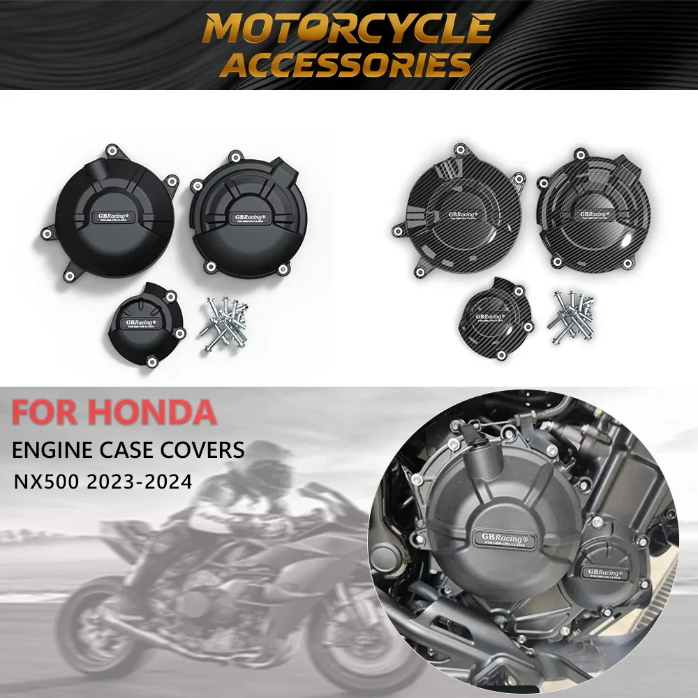 

NX500 Engine Clutch Cover Sets Motorcycle Accessories for Honda NX500 NX 500 2023-2024, Bonnet Protector Engine Cover Protection