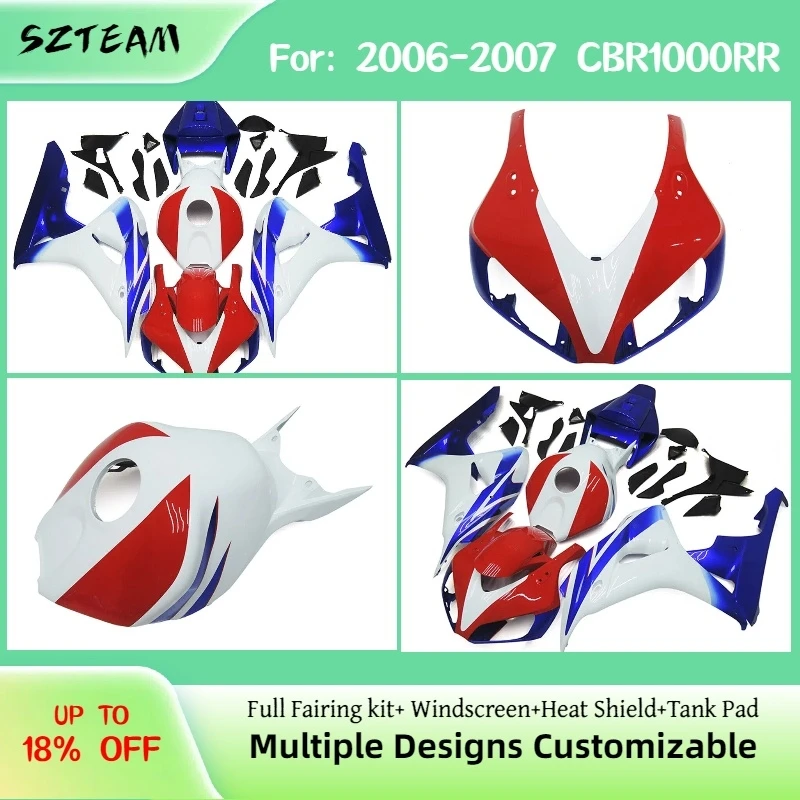 

For Honda CBR 1000RR 2006 2007 ABS Plastic Fairing Kit CBR1000RR 06 07 Injection Complete Motorcycle Fairings Pro