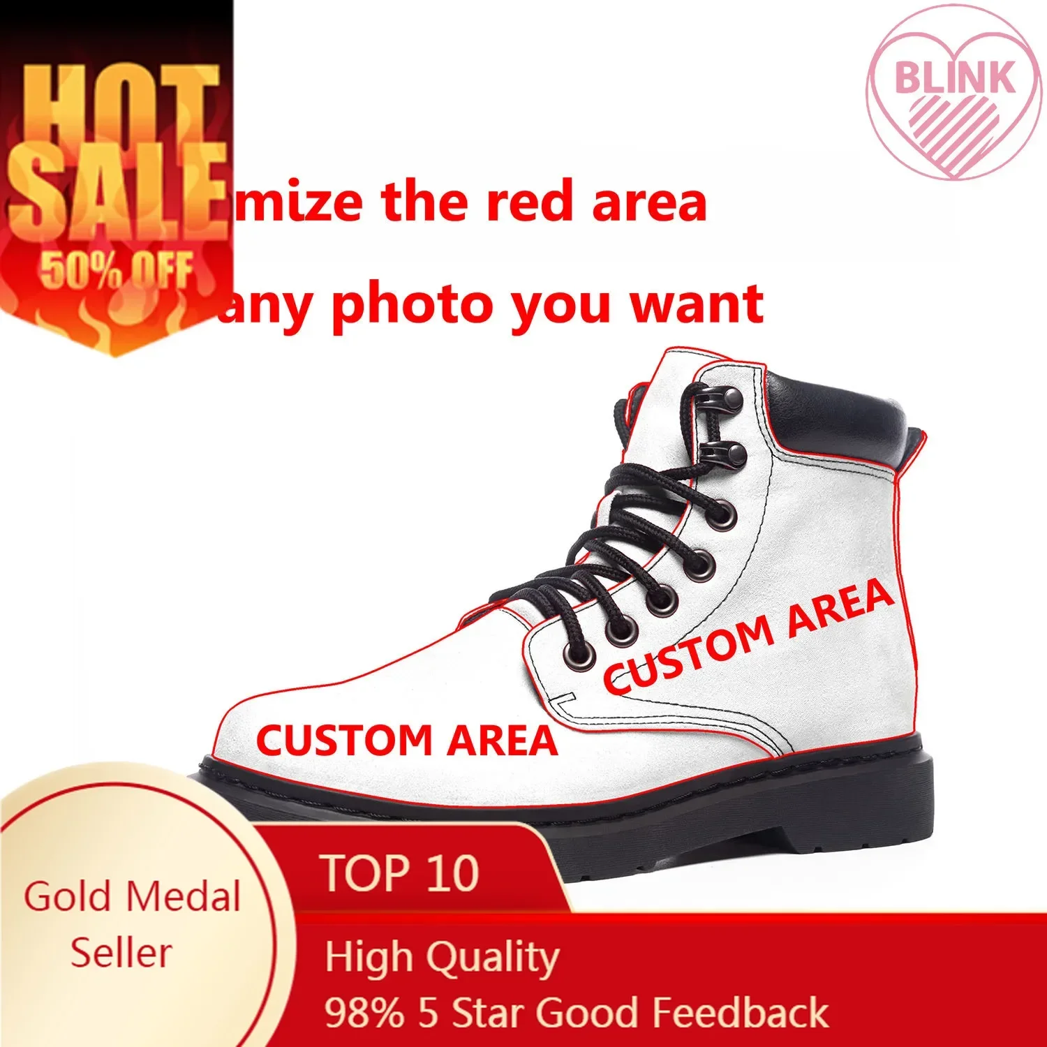 

Custom Shoes Custom Boots Mens Womens Teenager Customized Boot Casual Tailor Made Snow Shoe High Quality Couple Sports Shoes DIY