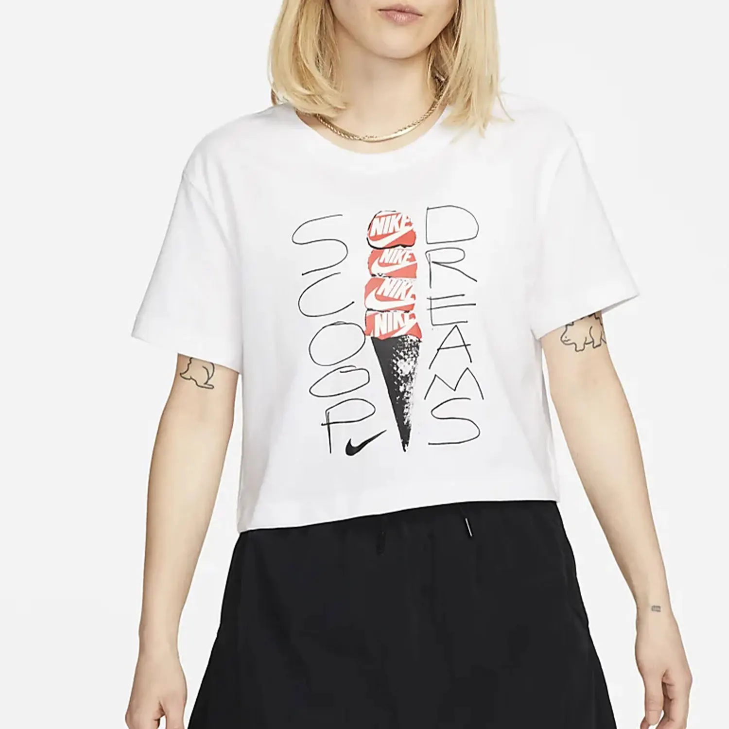 

Nike Genuine 2023 New Women's Summer Printed Sport T-Shirt FB8110-100