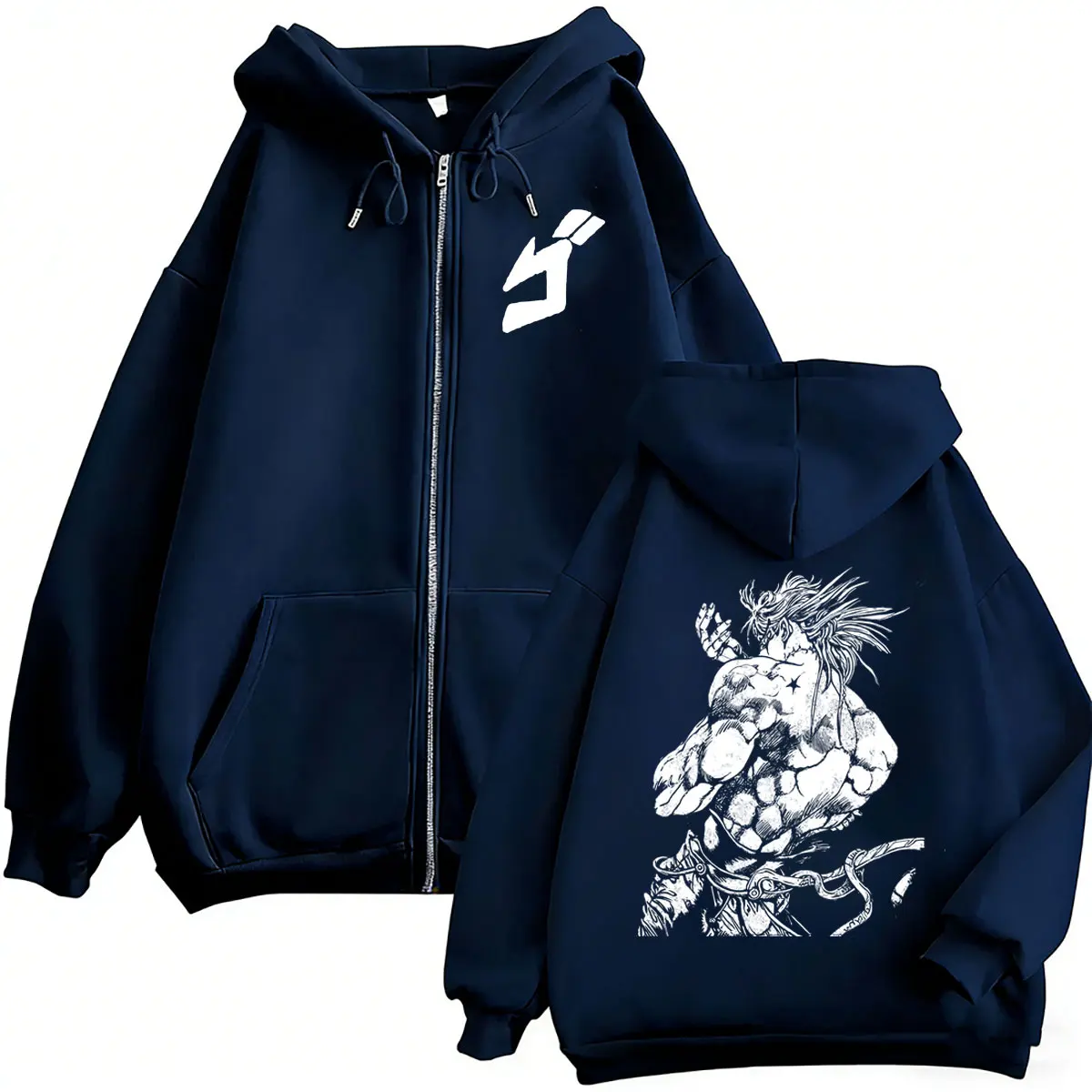 Hot Anime Jojo Bizarre Adventure Zipper Hoodie Manga Dio Brando Zip Up Jacket Coat Men Women Clothing Cartoon Oversized Hoodies
