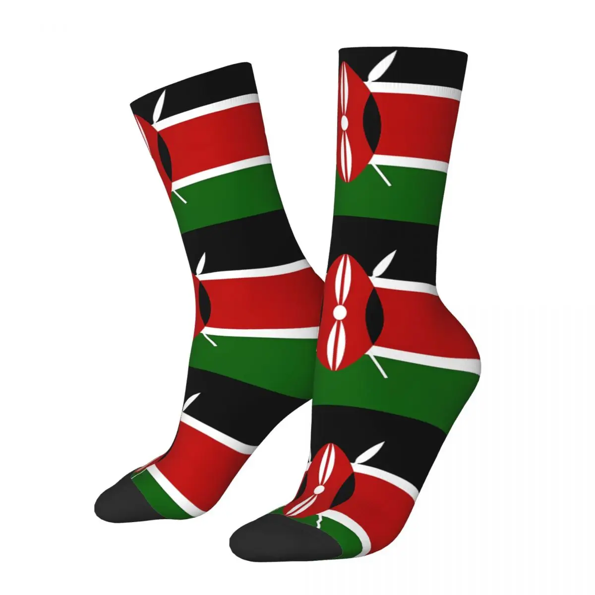 Kenya Flag Socks Hiking 3D Print Boy Girls Mid-calf Sock