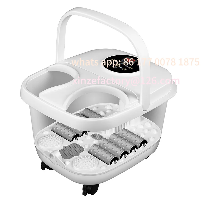 

Customizable Portable Foot Spa Bath Massage Machine 8 Roller Feet Washing Tub Relieve Fatigue Foot Tub Intelligent thermostat