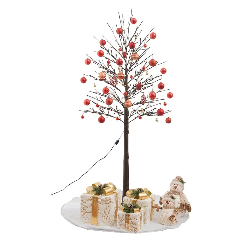 

Christmas 1.8M red Christmas tree set luminous lighting hotel shopping mall home plug-in lighting decoration