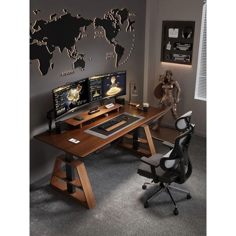 Modern simple lifting computer desk, bedroom e-sports double table, integrated office