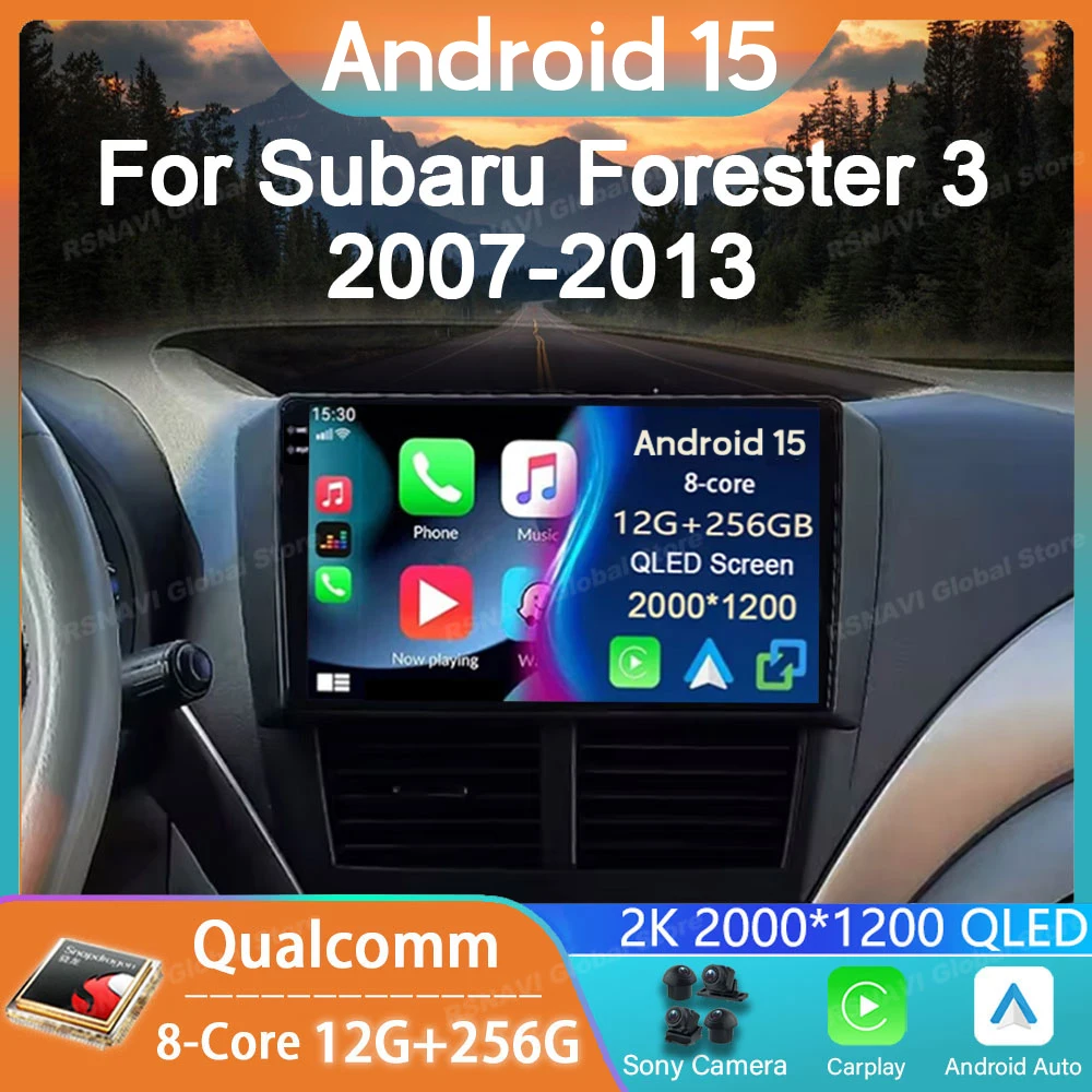 

Car Radio Android 15 For Subaru Forester 3 SH WRX 2007 - 2013 Stereo GPS Carplay Multimedia Player Navigation 5G WIFI Stereo DSP
