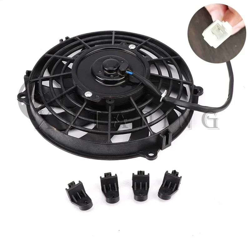 Motorcycle Oil Cooler Water Radiator Cooling Fan for 150cc 200cc 250cc 300cc ATV Quad Go Kart Moped Accessories