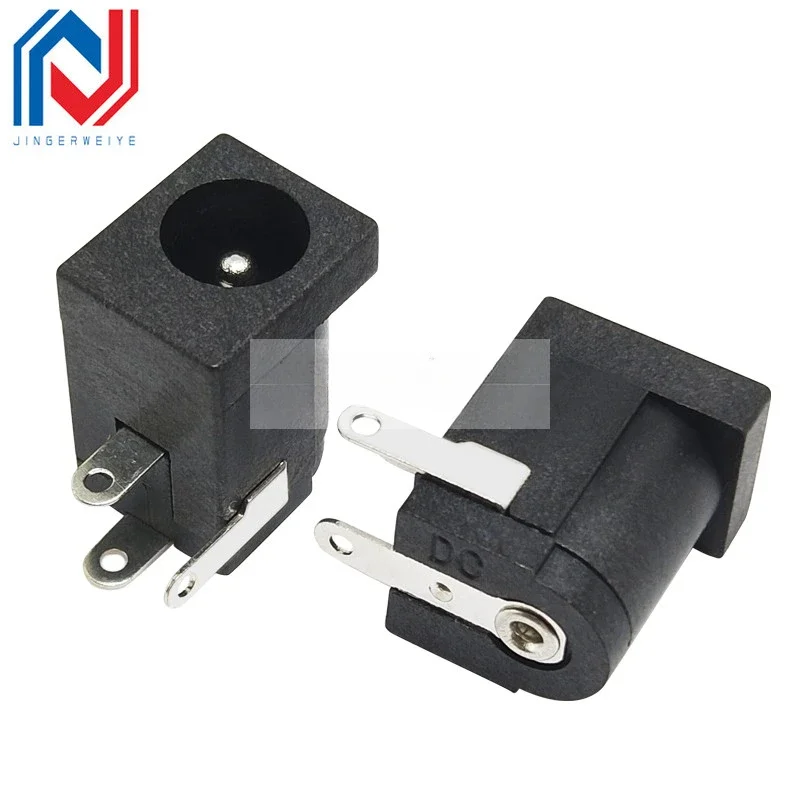 10pcs DC005 DC002 Power Socket 3.5x1.3mm 5.5x2.1mm 5.5x2.5mm DC Power Socket USB Three-Leg Direct Plug socket female connector