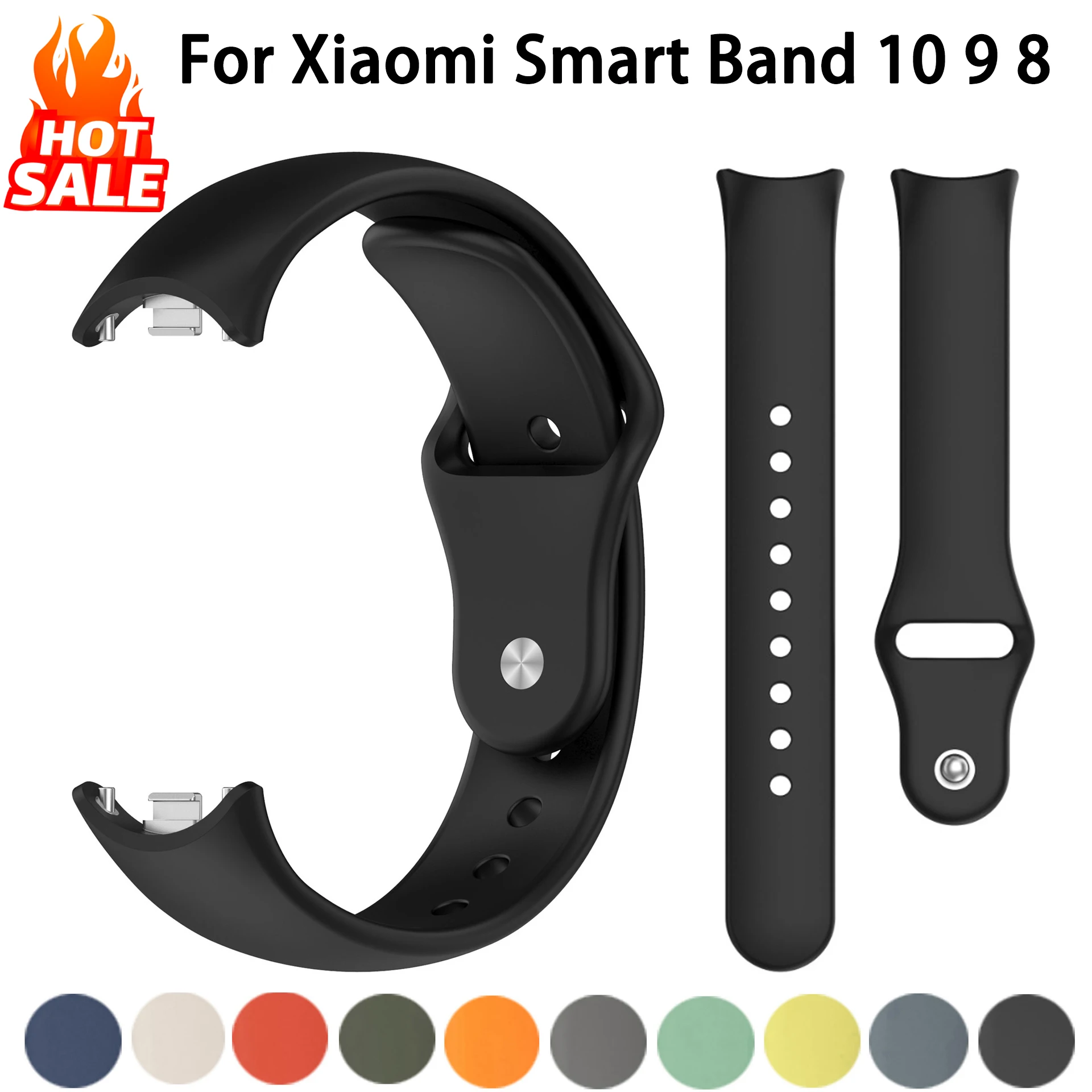 �y�Z�[�����zXiaomi Mi Band 10 9 8�p�V���R���X�g���b�v �X�|�[�c �\�t�g���o�[�u���X���b�g ���X�g�o���h �R���A Xiaomi �X�}�[�g�o���h 8 9 10 NFC�A�N�Z�T���[
