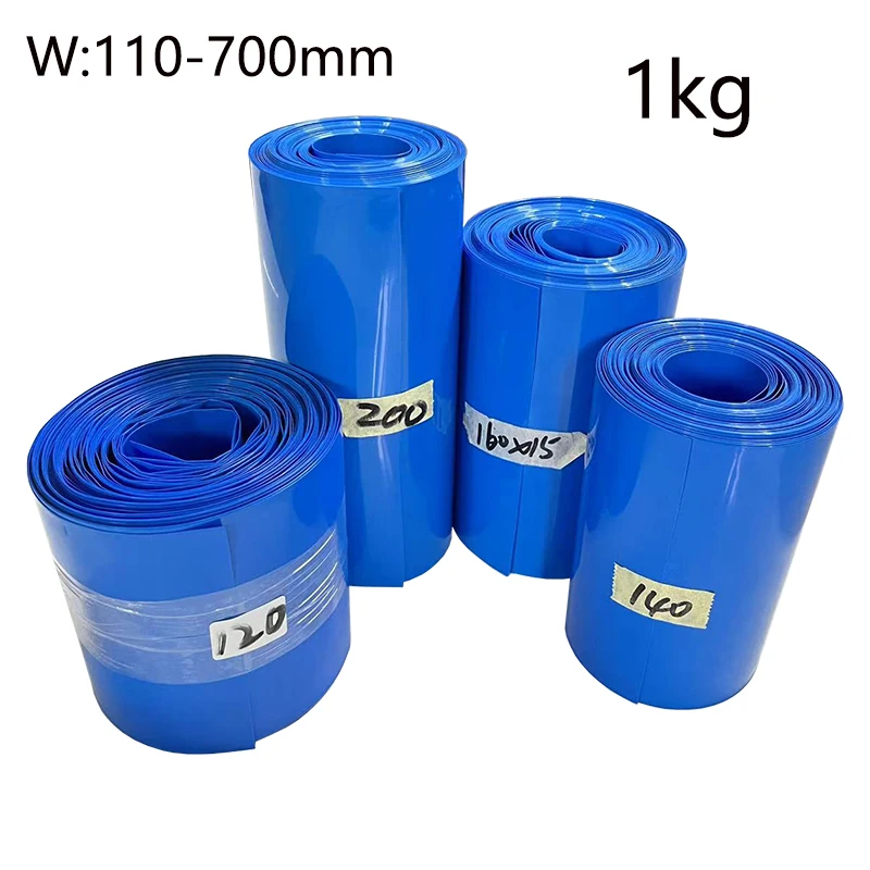 1kg niebieskiej folii termokurczliwej rurka termokurczliwa PVC do powlekania izolacyjnego 18650/21700 ogniw litowo-jonowych 26650/32650/33140 baterii Lifepo4