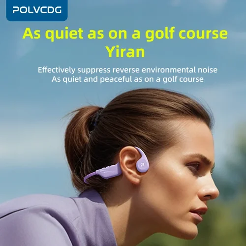 Imagen 2 del producto POLVCDG auriculares de conducción ósea abierta para ciclismo 32GB de memoria Bluetooth 5,4 auriculares para deportes al aire libre auriculares para correr X1