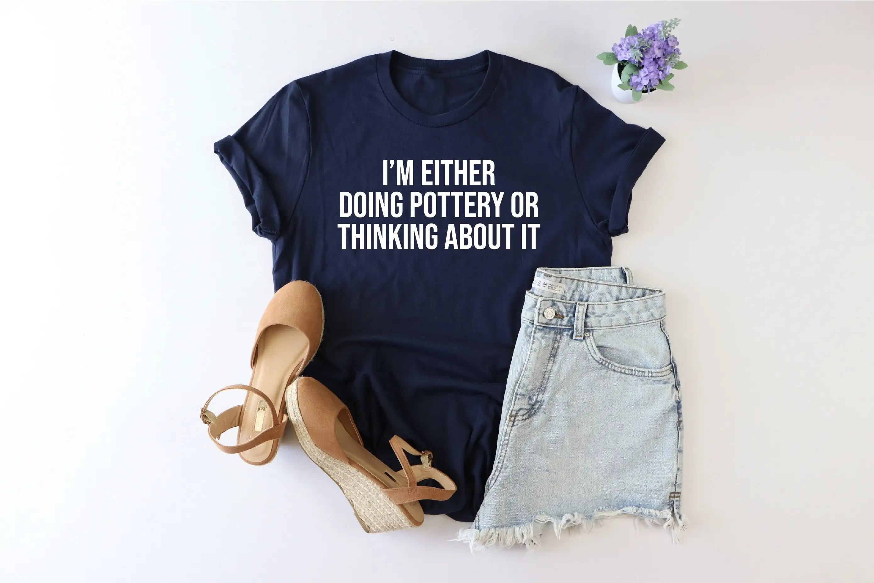 I'm Either Doing Pottery Or Thinking About IT T Shirt CeramicisT Lover Pot Dealer Clay ArtisT