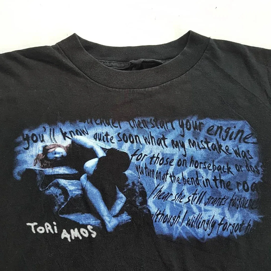 1998 Tori Amos Plugged '98 Tour Sleeve Cotton Black All Size T Shirt