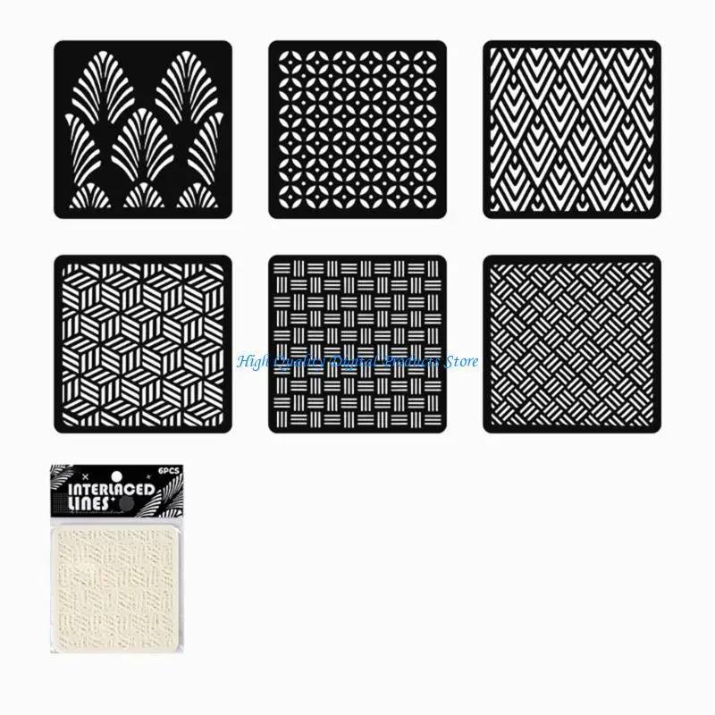 U2JE 6 個レイヤーリングステンシル絵画ジャーナルステンシルフラワー装飾テンプレート