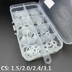 White Silicon Ring Silicone VMQ Thickness CS 1.5/2/2.4/3.1 Nontoxic Heat-Resistant Insulated Waterproof Washer O Ring