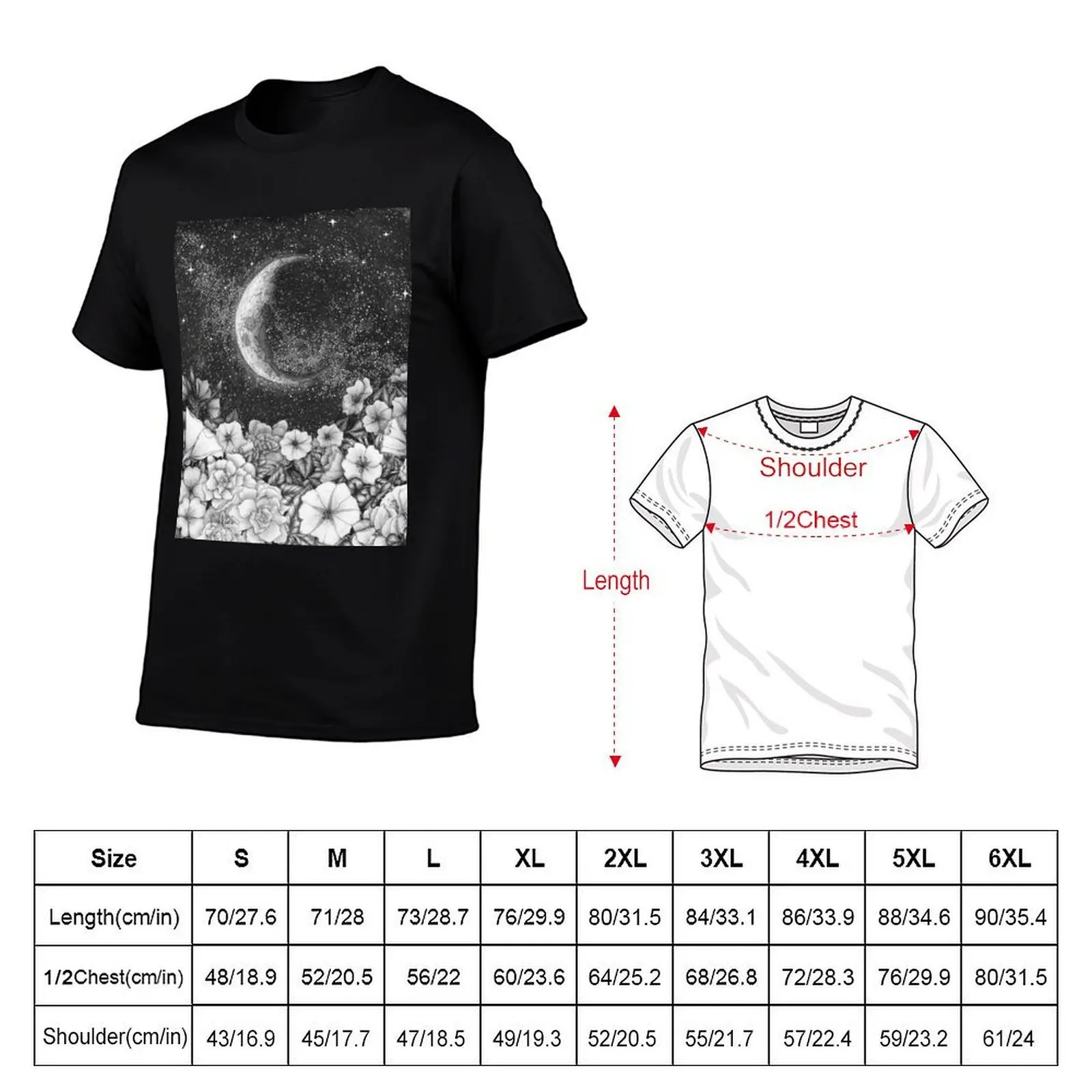 Moonlight in the Garden T-Shirt t shirt personalised t shirt men 100% cotton luxury brand T-Shirt