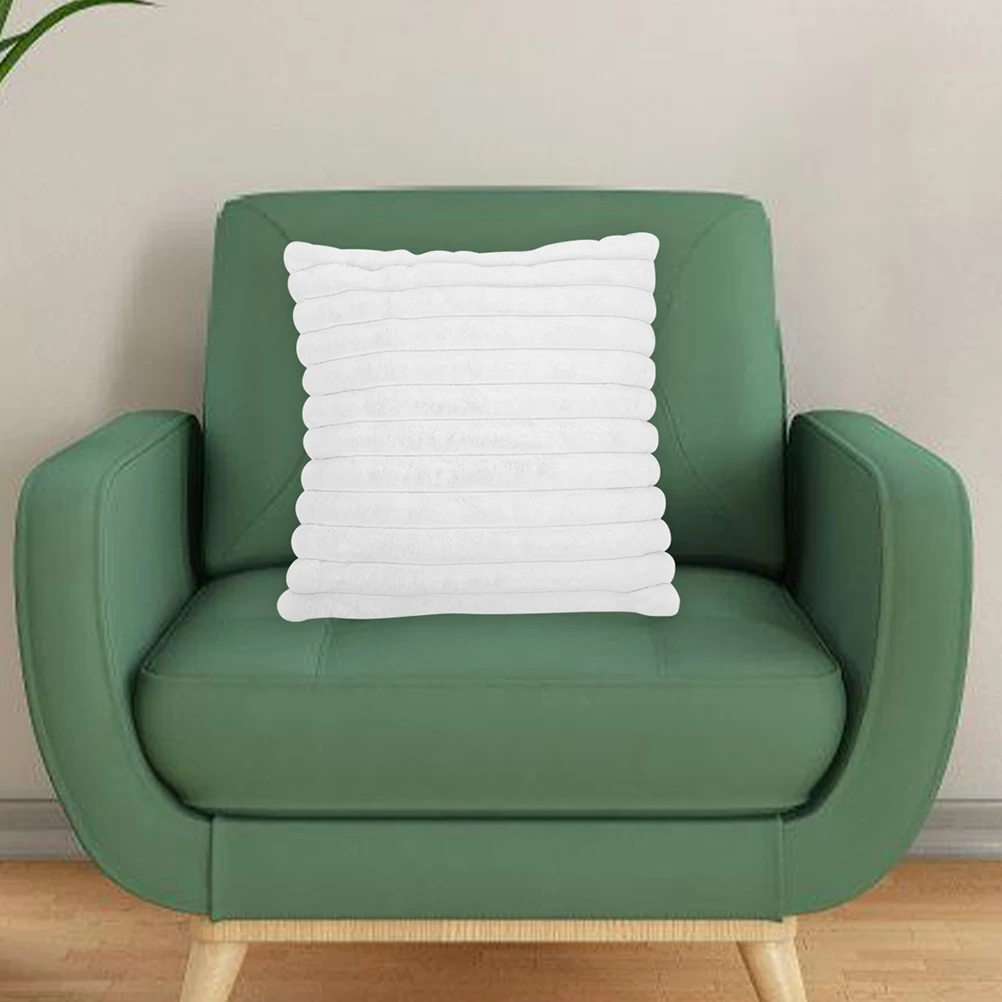 

TOKIDNY Decorative Sofa Pillow Square Throw Cushion Soft Hugging Bed Polyester Comfortable White Stuffed