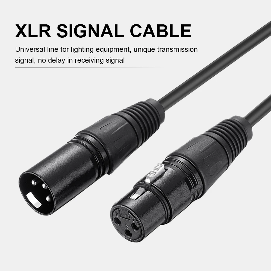 

Hot Sale 3 Pin XLR Signal Cable for LED Par Light Moving Head Light Laser Light Dmx Connect Stage Lighting Accessories