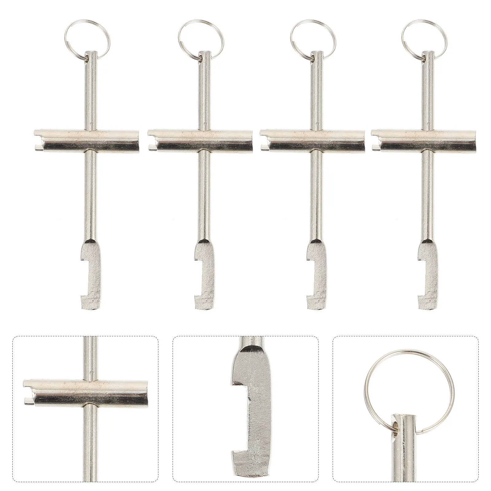 

4pcs Inside Triangle Keys Professional Water Meter Spanner Durable For Elevator Meter Use Triangle Wrench Hand Tool