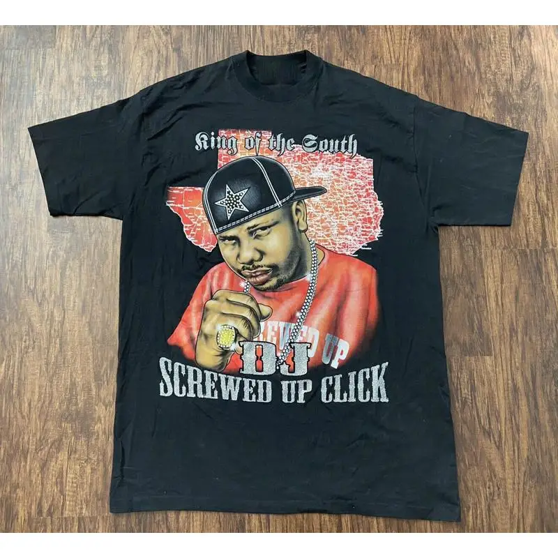 

Vtg DJ SCREW Screwed Up Click Heavy Cotton Black Full Size T Shirt