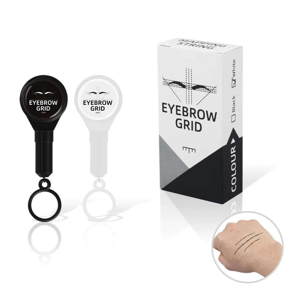 

New Stretchable Mapping Pre-ink String Microblading Eyebrow Makeup Dyeing Thread Semi Permanent Eyebrows Grid Measuring Tools