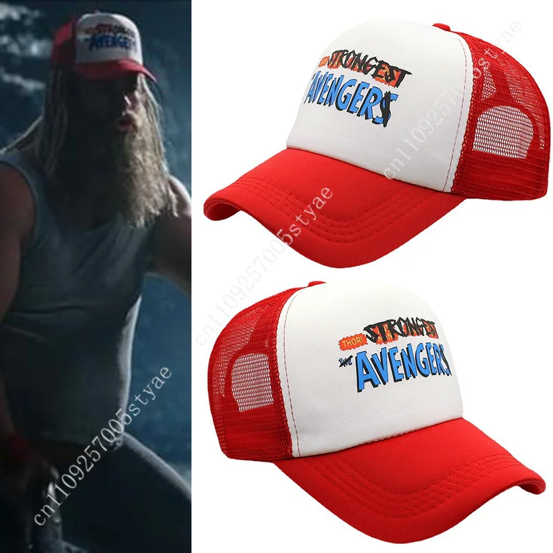 

Marvel's Thor "The Strongest Avenger" Hat — Thor-Style Printed Mesh Cap & Sun-Shading Baseball Cap