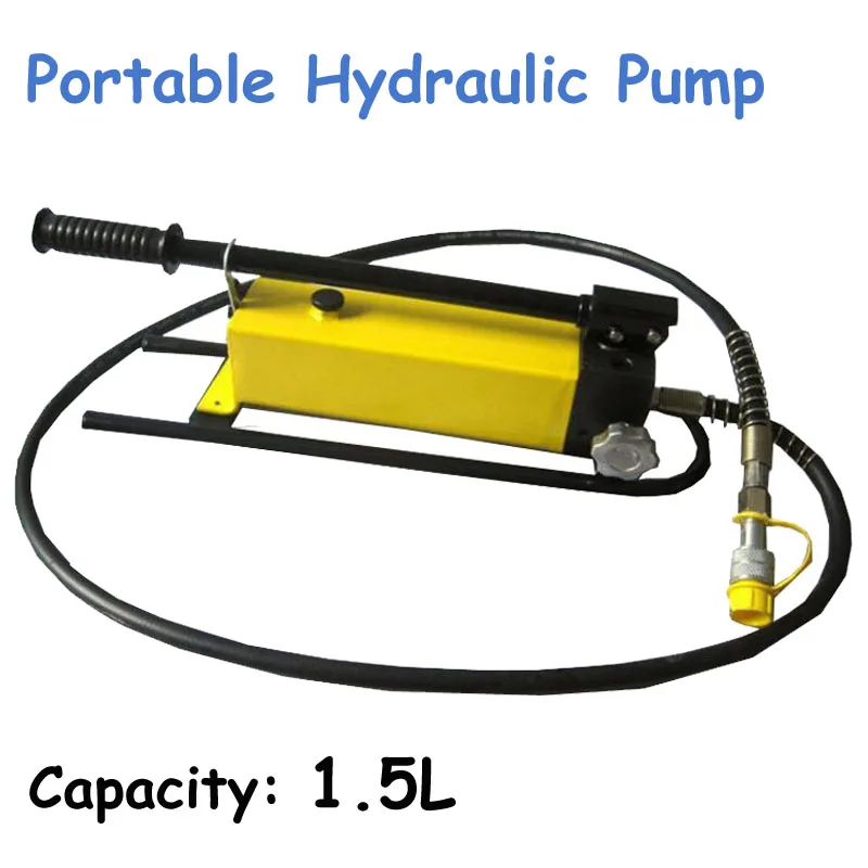 1.5L Portable Hydraulic Pump with Pressure Gauge Manual Hydraulic Hand Pump Ultra-high Pressure Pump CP-700B