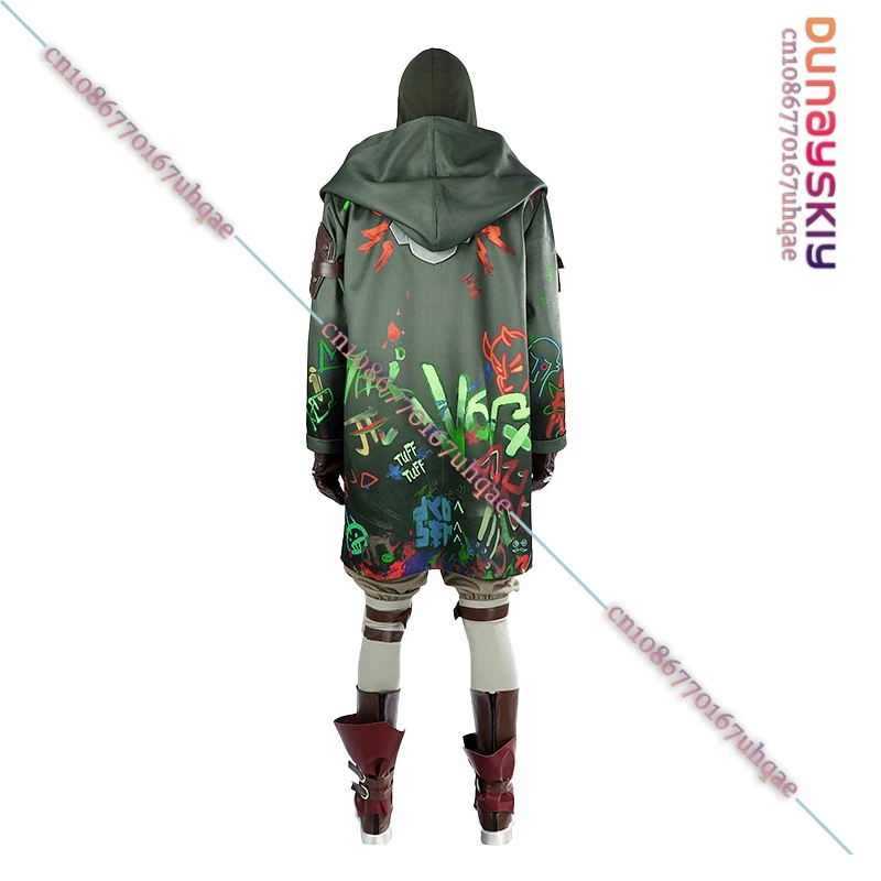 Arcane Ekko Косплей Костюм Мальчик Who Shattered Time Игровая Униформа Игровая Маска Обувь Наряды Ролевая Игра Карнавальный Костюм Для Мужчин