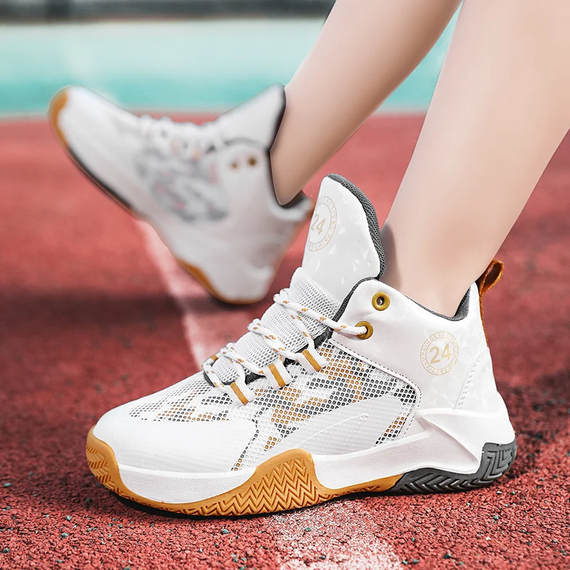 All Match Men Basketball Shoes Pure Color Simple Style High Sole Shock Absorption Anti Slip Sneakers For Game Outdoor Daily Wear