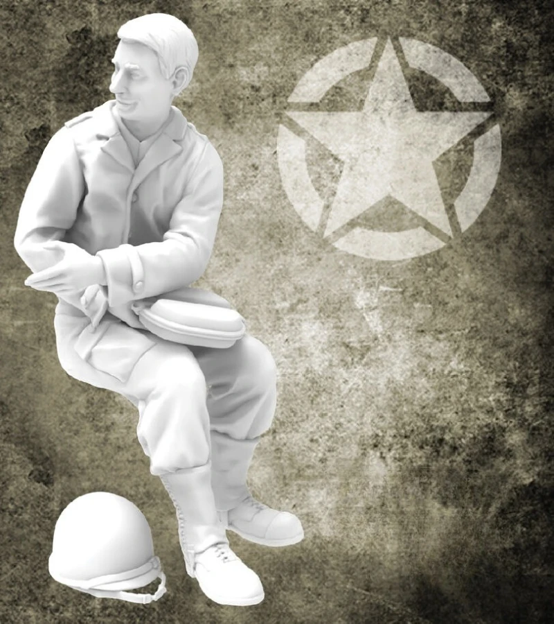 

Масштаб 1/35, литая под давлением фигурка из смолы, комплект модели солдата США времен Второй мировой войны на обед, в разобранном виде и неокрашенном виде