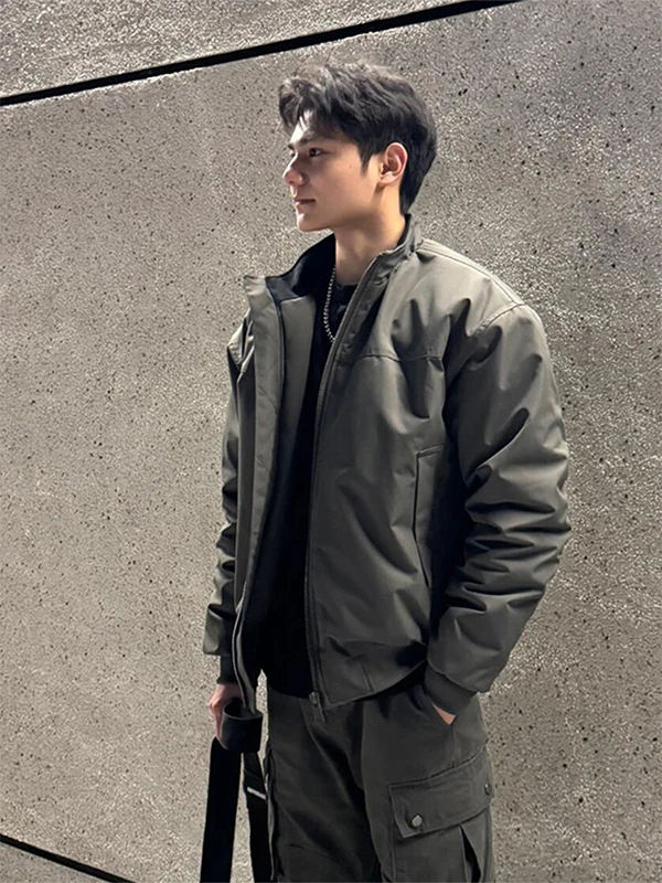 

Мужская куртка-бомбер American Sle Pilot Jaet для осени и зимы, с воротником-стойкой, утепленная, для мотоциклистов, рабочая одежда, хлопковая подкладка...