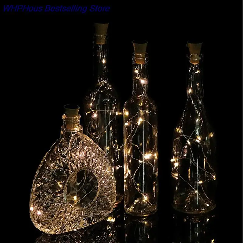 Wine Bottle Lights With Cork LED String Lights Battery Fairy Lights Garland For Christmas Party Wedding Decoration 1M/2M