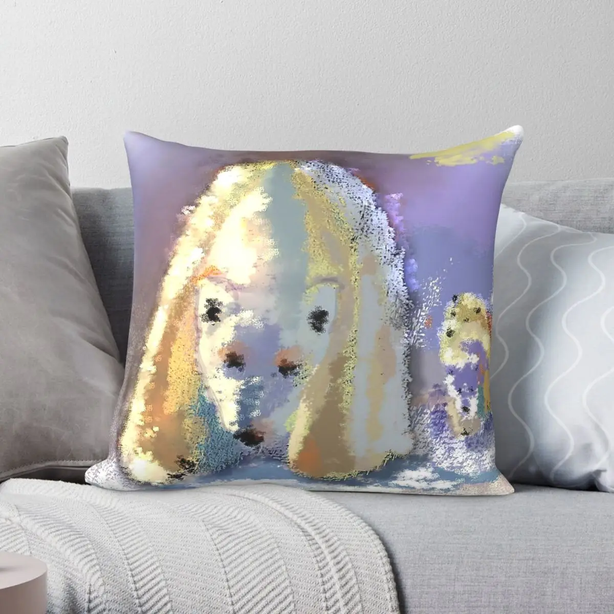 Funda de almohada cuadrada con diseño de osos polares, de poliéster, lino, terciopelo, con cremallera, decorativa, para el hogar