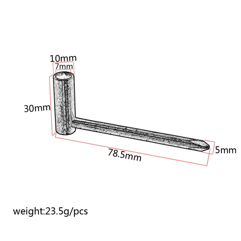 

7mm Guitar Truss Rod Box Spanner Metal Hex Wrench Neck Adjustment Tool Electronic Guitar Repair 7mm Inner Diameter Box Wrench