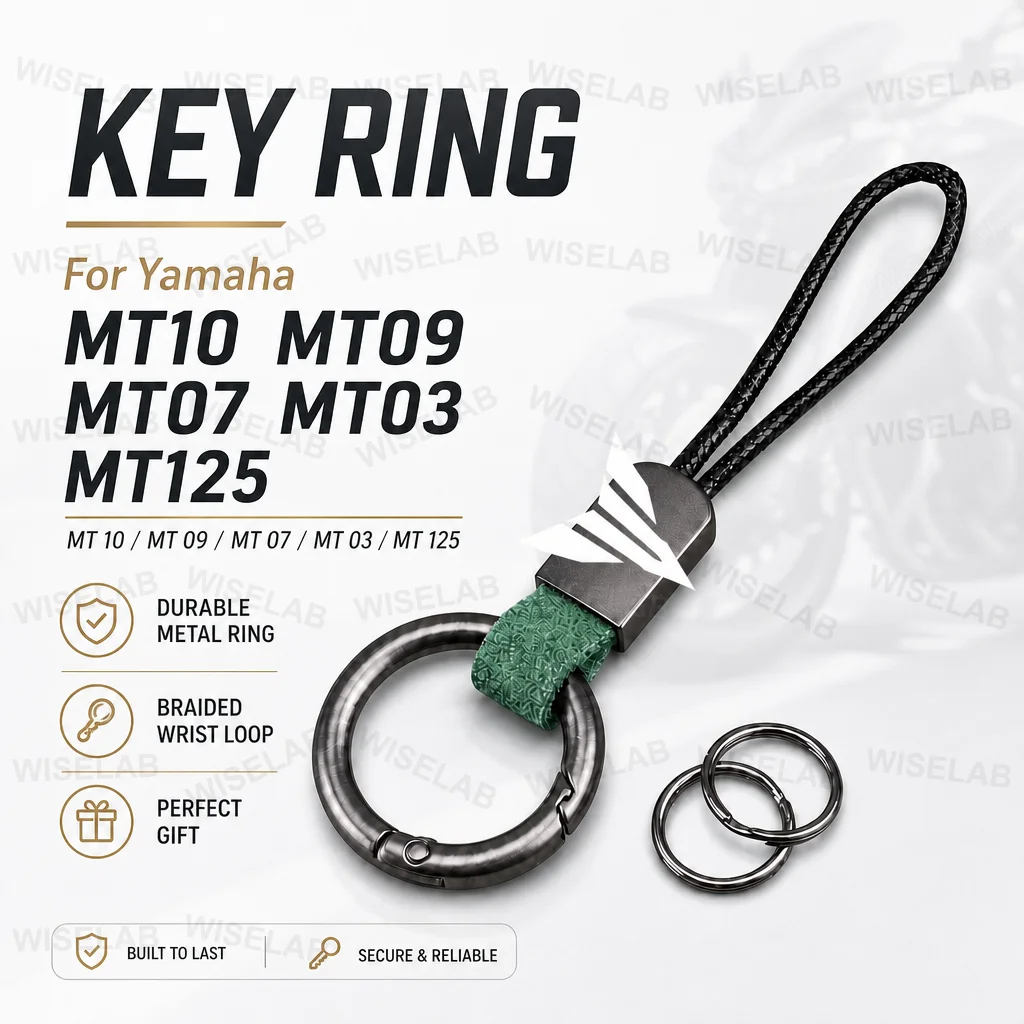 For Yamaha MT10 MT09 MT07 MT03 MT125 MT 10 MT 09 MT 07 MT 03 MT 125 Universal Key Holder Microfiber Keychain Cowhide Wax Rope mo
