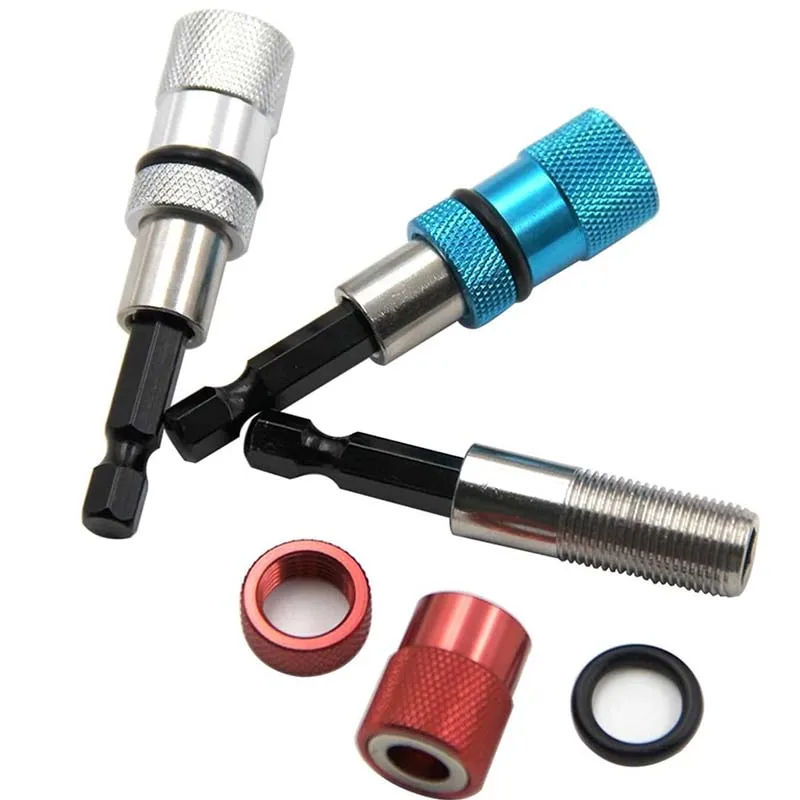 1/4 Chrome Vanadium Steel Electric Screwdriver Bit Limit Magnetic Connecting Rod Screwdriver Depth Adjustable Extension Rod Tool