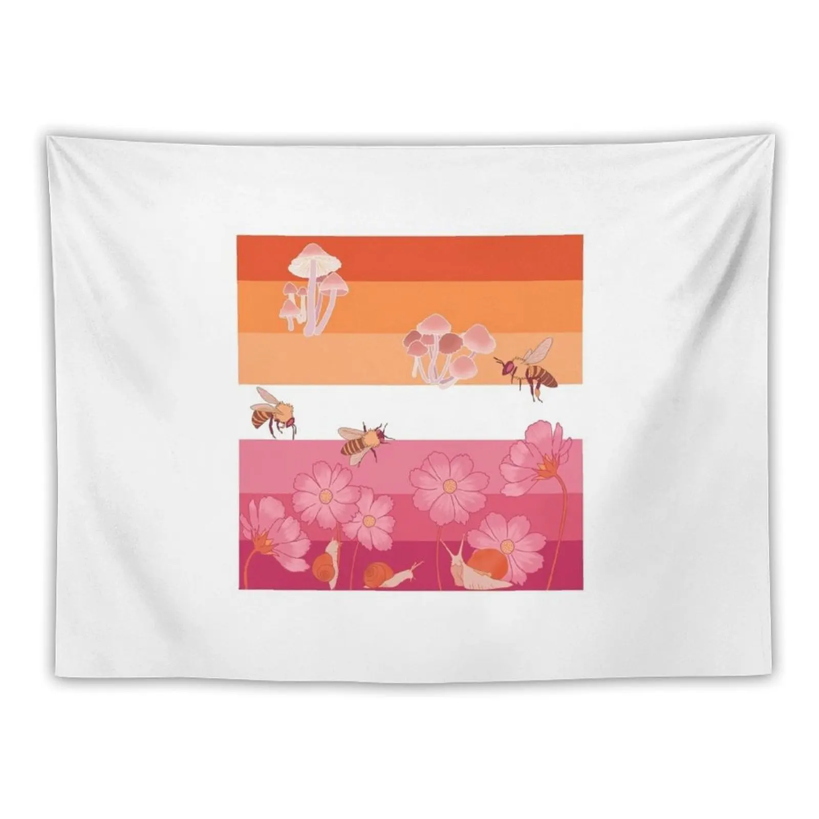 

Cottagecore Lesbian Pride Flag Tapestry Decorative Wall Murals Wallpapers Home Decor Decoration Wall Tapestry